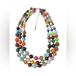 Plunder Colorful Multi-Strand Bead Necklace